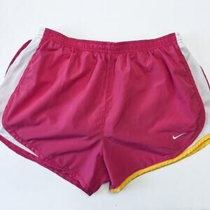 Nike Livestrong Dri-Fit Pink w/White & Yellow Trim 3" Tempo Shorts Size Medium